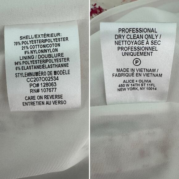 Alice and Olivia Ellis Chain-trim Tweed Dress mini white pink gold size 10 - Picture 8 of 10